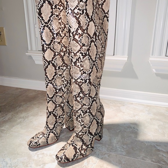 Zara Shoes - Zara Snakeskin Knee High Boots, Bloggers Fave, 9